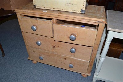 Lot 692 - A Victorian pine three height chest of drawers