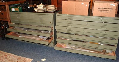 Lot 757 - Two wooden map chests containing a quantity of plans, architectural drawings, prints, ephemera, etc