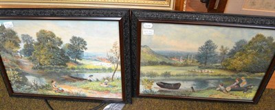 Lot 450A - Pair framed watercolours after Miles Birkett Foster