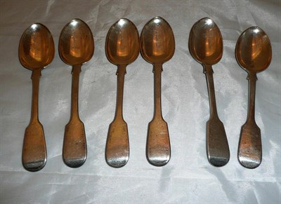 Lot 15 - Six Victorian silver dessert spoons, London