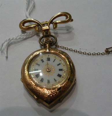 Lot 44 - 14k lady's watch with 9ct bow