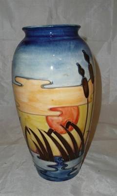 Lot 75 - A Moorcroft vase decorated with rushes