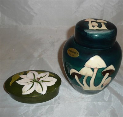 Lot 78 - A William John Moorcroft Fairy Rings ginger jar and cover, designed by Philip Richardson and a...