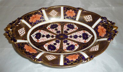 Lot 96 - Royal Crown Derby oval dish with acorn handles