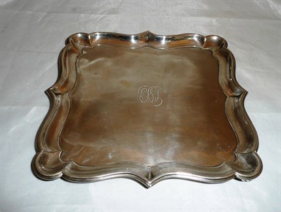 Lot 131 - A rectangular silver salver, Sheffield