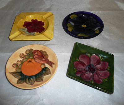 Lot 136 - Four Walter Moorcroft dishes