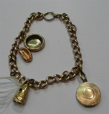 Lot 167 - An Albert bracelet and charms (a.f.)