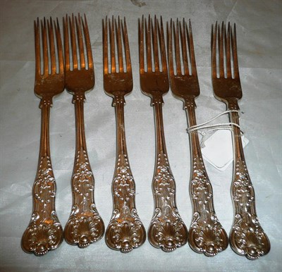 Lot 193 - Six silver table forks