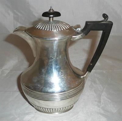 Lot 225 - Silver hot water pot