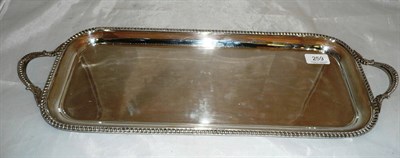 Lot 259 - A silver two handled tray, Sheffield 1975