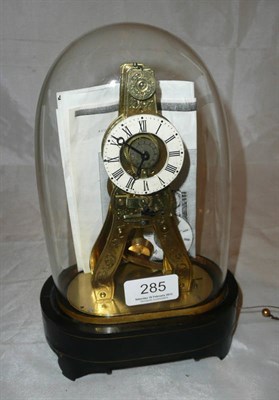 Lot 285 - A small skeleton timepiece with alarm, circa 1850