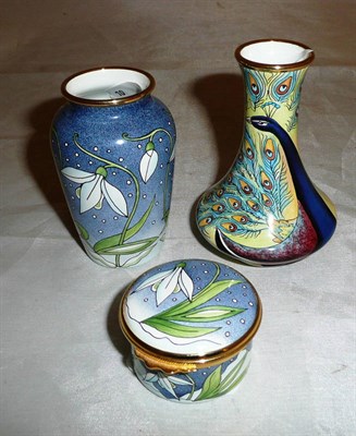 Lot 287 - Three Moorcroft enamel miniatures