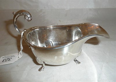 Lot 323 - A silver sauceboat