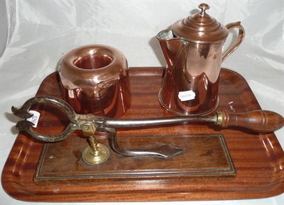 Lot 329 - Sugar cutter, jelly mould and coffee pot