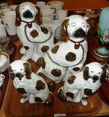 Lot 332 - Two pairs of Staffordshire dogs