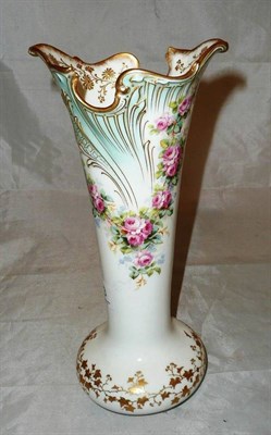 Lot 353 - A Doulton floral vase signed by C. B. Brough