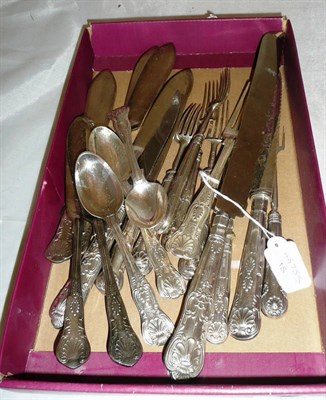 Lot 369 - Quantity of silver and plated flatware