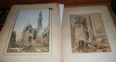 Lot 374 - Fredrica Strachan, three topographical pictures, after Roberts' Holy Land, mid 19th century