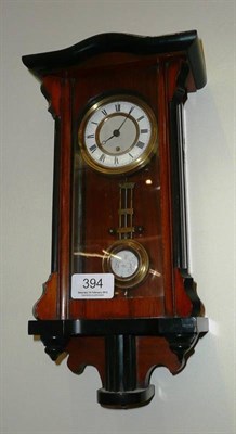 Lot 394 - A miniature Vienna type wall clock