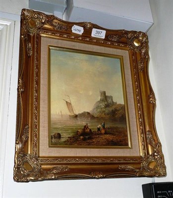 Lot 397 - R Cavelle "French Beach Scene"