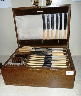 Lot 404 - A canteen of silver plated cutlery in a box (a.f.)