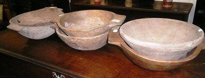 Lot 421 - Six treen dairy bowls