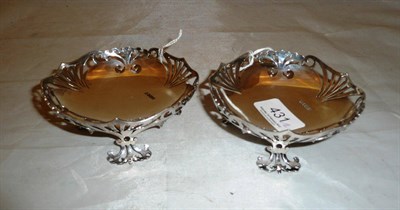 Lot 431 - Pair of silver bonbon dishes, Sheffield 1906 by Cooper Bros.