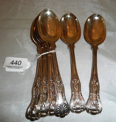 Lot 440 - Six silver dessert spoons