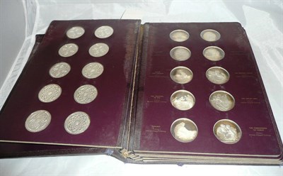 Lot 441 - The Genius of Michaelangelo' - An album of 60 silver medallions