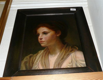 Lot 464 - A 19th century Continental copy of a J. B. Greuze "Portrait of a Girl"