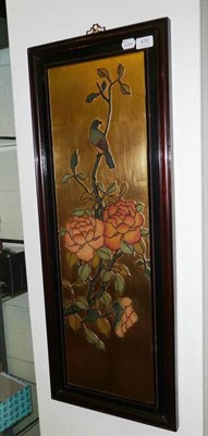 Lot 470 - A Japanese giltwood panel