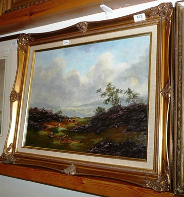 Lot 473 - Lewis Dreighton, "Moorland" oil