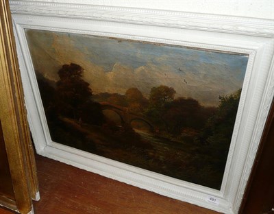 Lot 481 - G Cole, river landscape, signed oil on canvas