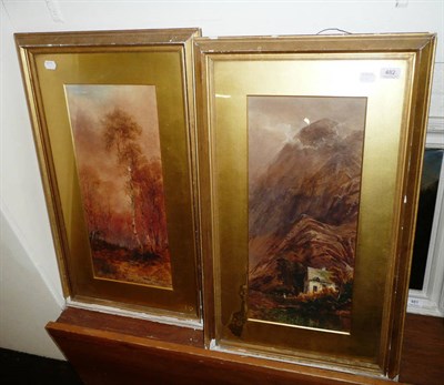 Lot 482 - Pair of early 20th century gilt framed watercolour landscapes