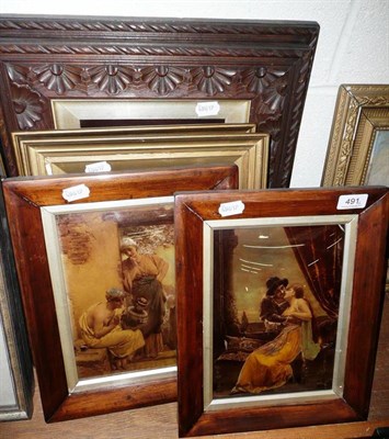 Lot 491 - Three pairs of crystoleums, each of young women