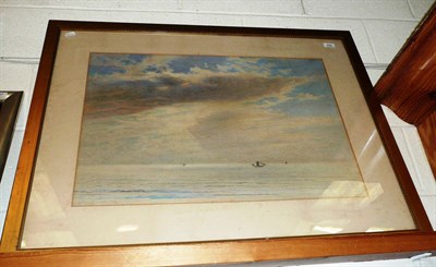 Lot 498 - Arthur Severn (1842-1931); morning seascape, watercolour, signed and dated 1889, indistinctly...