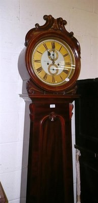 Lot 525 - A Scottish mahogany longcase clock, the enamel dial signed Robert Ross, Glasgow