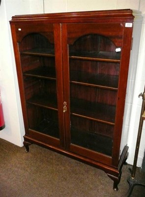 Lot 532 - A glazed mahogany bookcase