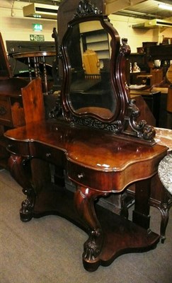 Lot 561 - A Victorian carved mahogany dressing table