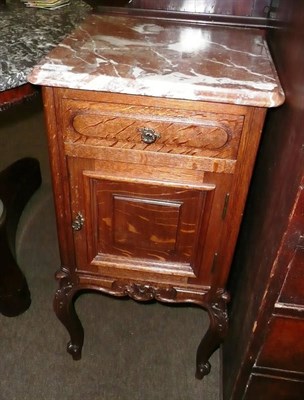 Lot 576 - A French marble top pot cupboard