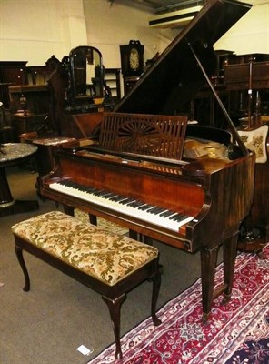 Lot 578 - A rosewood Oberneier baby grand piano and stool