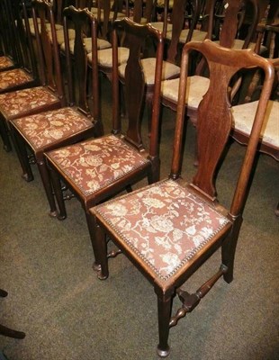 Lot 611 - A set of nine Queen Anne style dining chairs