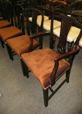 Lot 628 - Five matching mahogany dining chairs and one other mahogany dining chair