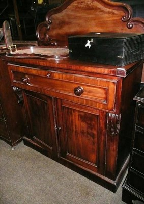 Lot 647 - A Victorian mahogany chiffonier with secretaire drawer