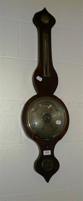 Lot 664 - A Victorian rosewood wheel barometer