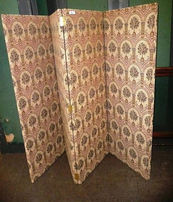 Lot 686 - A four section folding screen