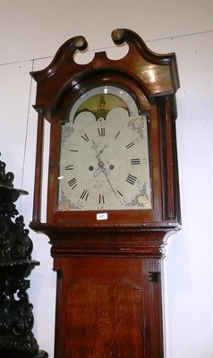 Lot 691 - A oak cased eight day longcase clock