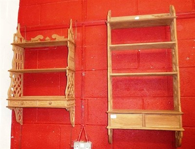 Lot 790 - Two sets of wall shelves