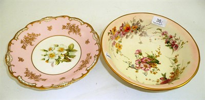 Lot 38 - A modern Royal Worcester Blush Ivory Bennett bowl (boxed) and a modern Minton pink ground...
