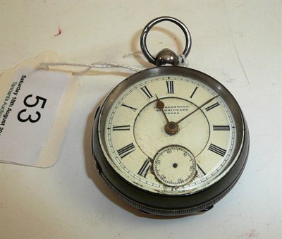 Lot 53 - A silver pocket watch